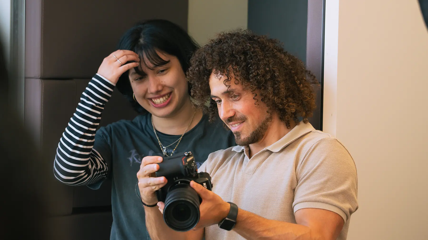 Samen foto's terugkijken op de camera